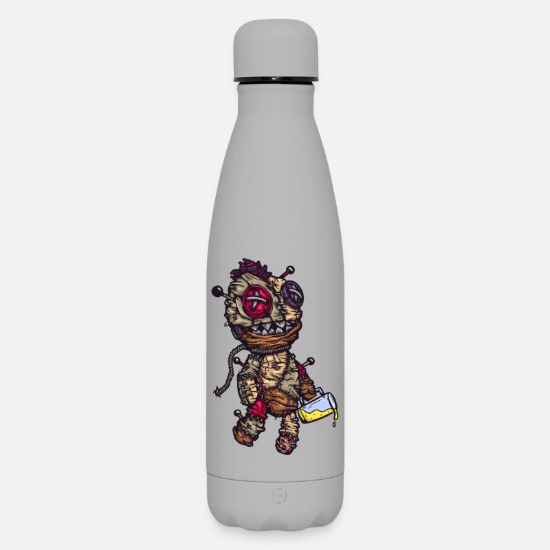Voodoo-Puppe - Matte Panorama Thermosflasche 500 ml - Grau