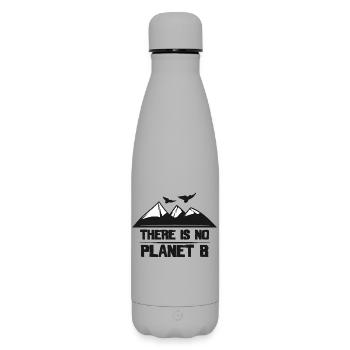 There Is No Planet B - Matte Insulated Water Bottle 500 ml - grey - Front