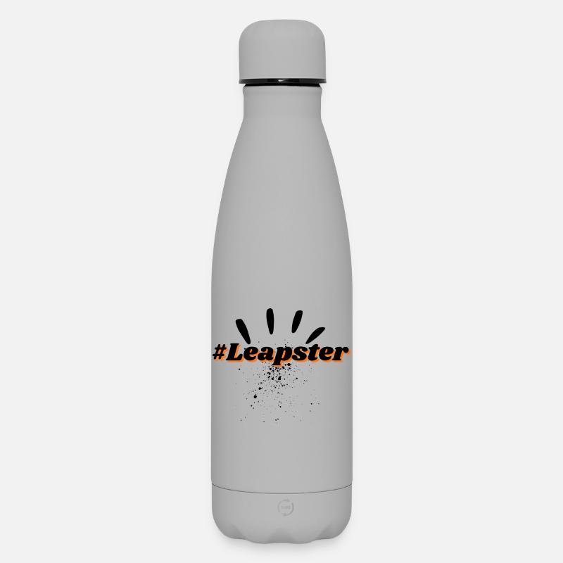 Hash tag Slogan Leapster - Bouteille isotherme SOFT TOUCH 500 ml - gris