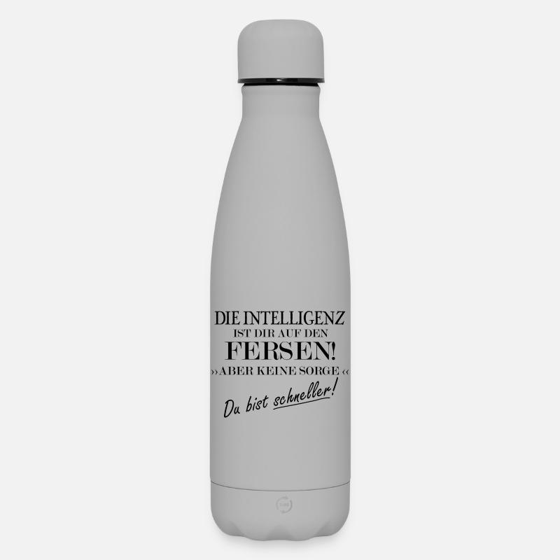 Die Intelligenz ist die auf den Fersen - Matte Thermosflasche 500 ml - Grau