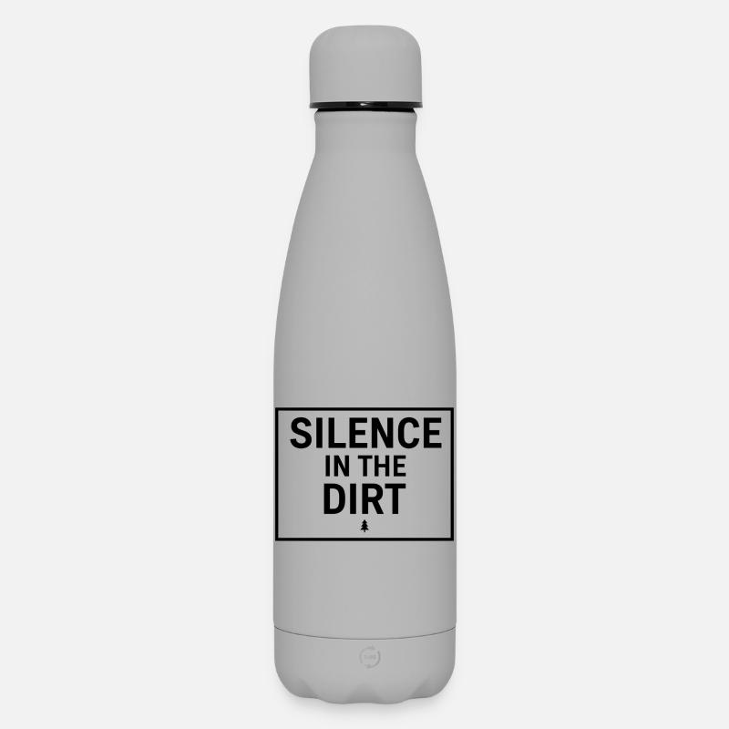 Schweigen im Dreck Schweizer Typografie-Tee - Matte Panorama Thermosflasche 500 ml - Grau