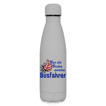 Busfahrer Bus Omnibus nur die besten (25) - Matte Thermosflasche 500 ml - Grau - Vorne