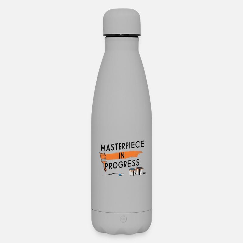 Masterpiece in Progress - Matte Thermosflasche 500 ml - Grau
