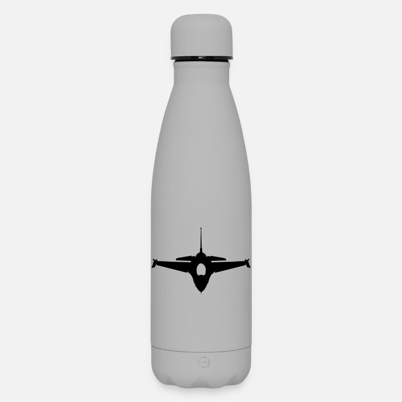 Flugzeug - Matte Thermosflasche 500 ml - Grau