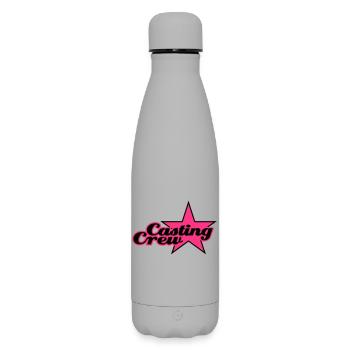 Casting Crew | Star | Stern - Matte Insulated Water Bottle 500 ml - grey - Front