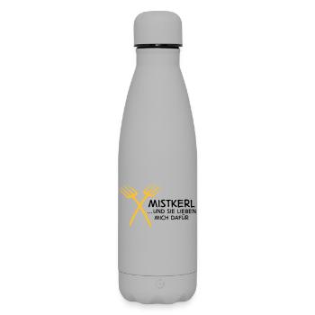 2541614 15142795 fils de - Bouteille isotherme SOFT TOUCH 500 ml - gris - Devant