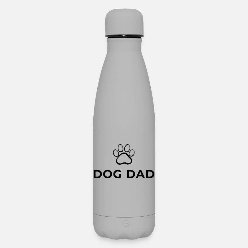 Papa chien - Hunde Papa - Bouteille isotherme SOFT TOUCH 500 ml - gris