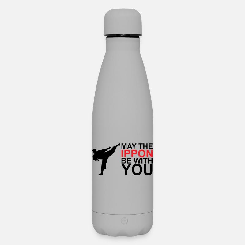 Que l’Ippon soit avec vous - Bouteille isotherme SOFT TOUCH 500 ml - gris