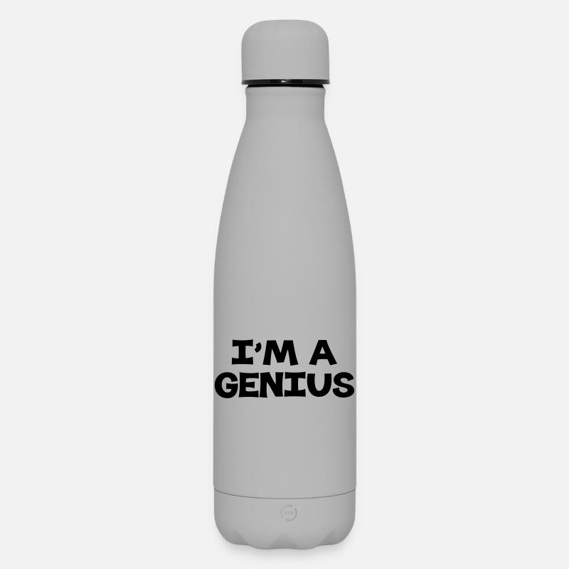 I'm a Genius - Bouteille isotherme SOFT TOUCH 500 ml - gris