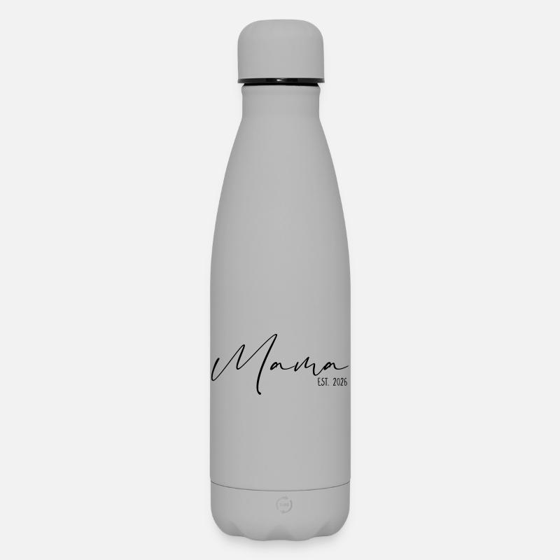 Mama est 2026 - Matte Panorama Thermosflasche 500 ml - Grau