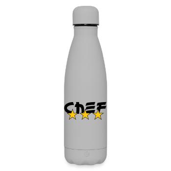 Chef - Cuisine - Cuisinier - Bouteille isotherme SOFT TOUCH 500 ml - gris - Devant