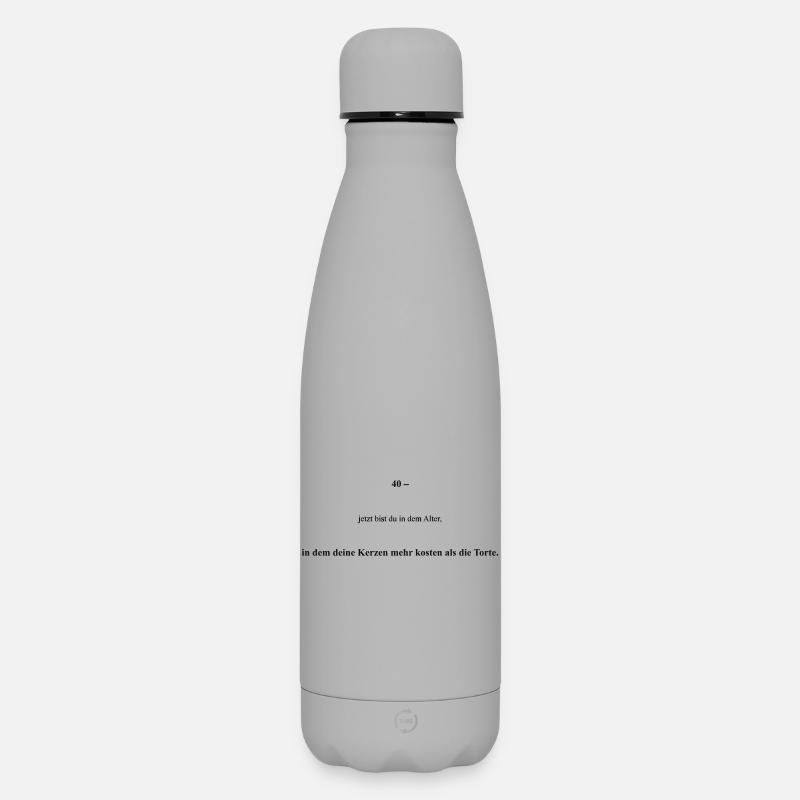 Bitte Design hochladen - Matte Panorama Thermosflasche 500 ml - Grau