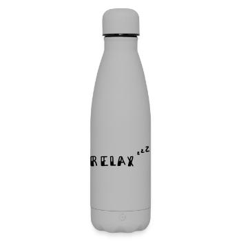 Relax - Matte Insulated Water Bottle 500 ml - grey - Front