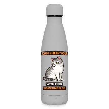 Chatte Maugrey aide à trouver quelqu’un d’autre - Bouteille isotherme SOFT TOUCH 500 ml - gris - Devant