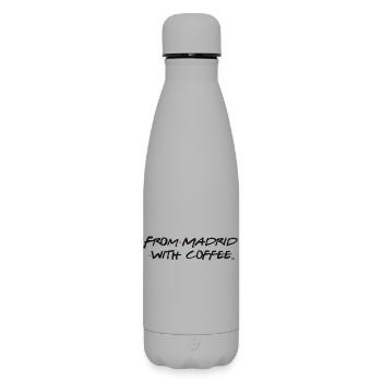 LOVE FOR COFFEE IN MADRID - Matte Insulated Water Bottle 500 ml - grey - Front