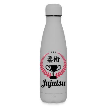 Jujutsu Jiu Jitsu Jiujitsu Ju-jitsu Jiu-jitsu - Matte Insulated Water Bottle 500 ml - grey - Front