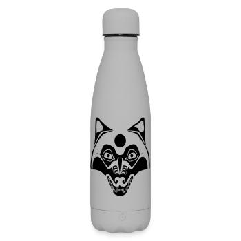 wolf - maske mond - Matte Thermosflasche 500 ml - Grau - Vorne