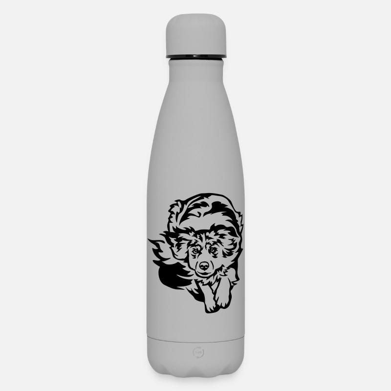 Australian Shepherd - Matte Thermosflasche 500 ml - Grau