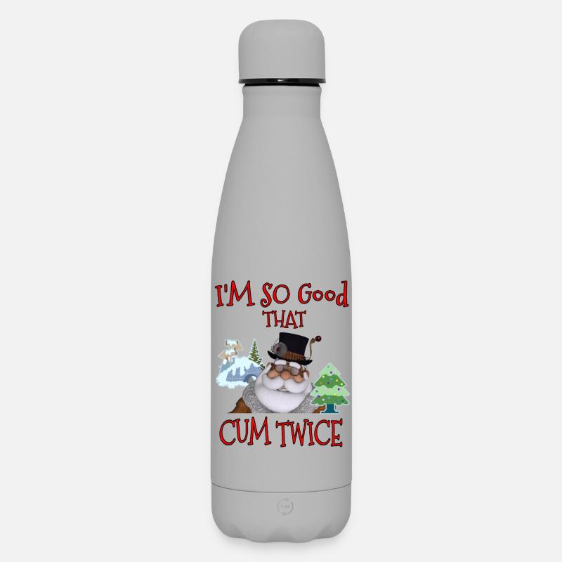 Santa Jingle Zweimal - Matte Thermosflasche 500 ml - Grau