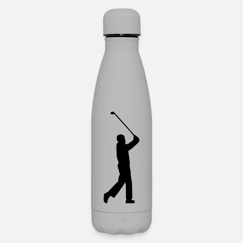 Golfer - Matte Insulated Water Bottle 500 ml - grey