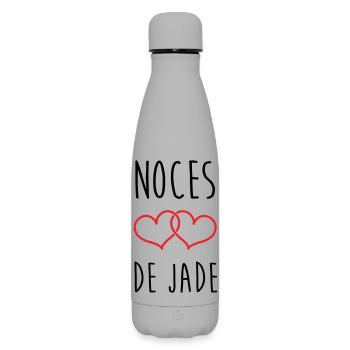 Jade-Hochzeit 26 Jahre Liebe - Matte Thermosflasche 500 ml - Grau - Vorne