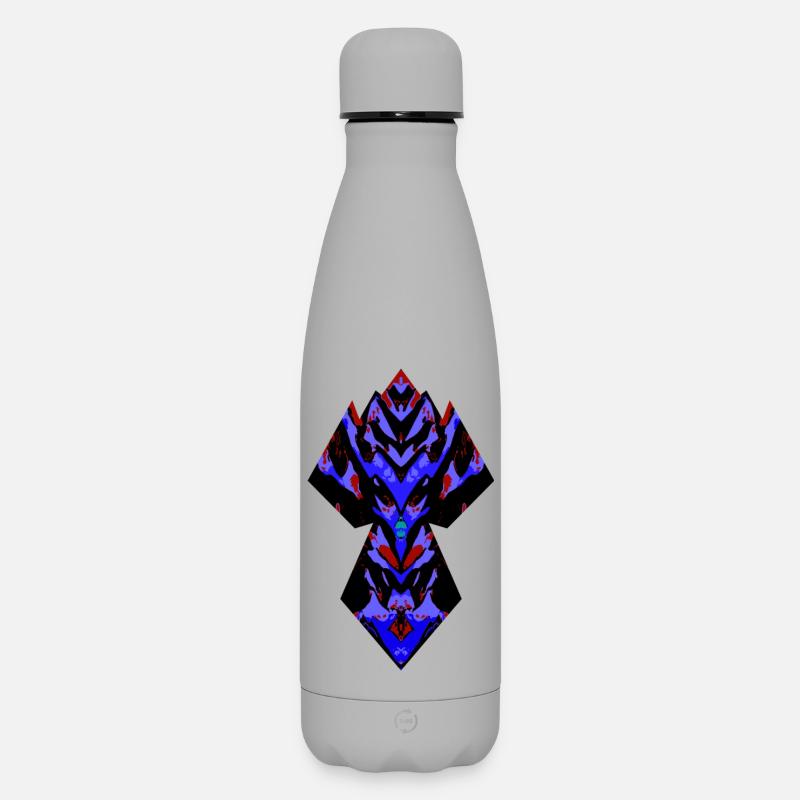 Error God, Black Sigil, Void Guardian - Matte Insulated Water Bottle 500 ml - grey