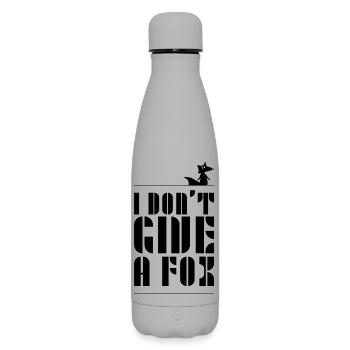 dont_give_a_fox - Matte Insulated Water Bottle 500 ml - grey - Front