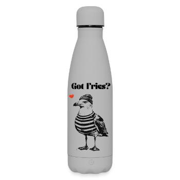 Got Fries? Möwe - Matte Thermosflasche 500 ml - Grau - Vorne