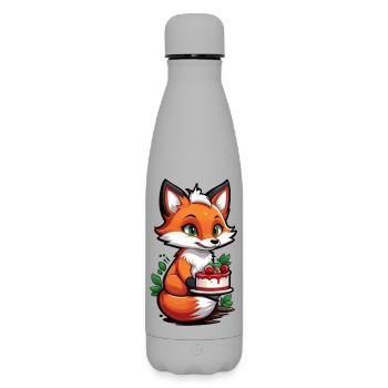 Foxy Cake Delight - Matte Thermosflasche 500 ml - Grau - Vorne