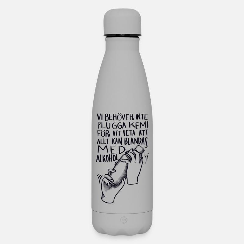 Tout peut être mélangé avec de l’alcool - Bouteille isotherme SOFT TOUCH 500 ml - gris