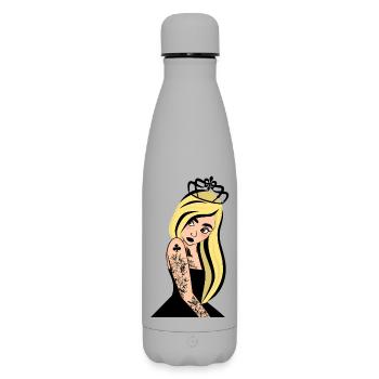 Dame de Trefle Punk - Bouteille isotherme SOFT TOUCH 500 ml - gris - Devant