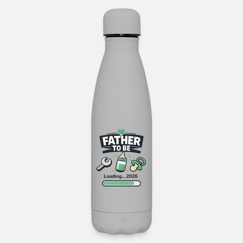 Vater wird 2026 geladen - Matte Thermosflasche 500 ml - Grau