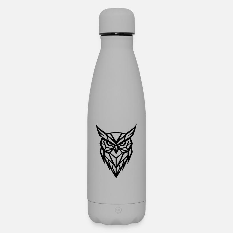 Bho geometrisch - Matte Panorama Thermosflasche 500 ml - Grau