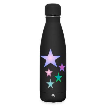 Stern . Des étoiles colorées - Bouteille isotherme SOFT TOUCH 500 ml - noir - Devant
