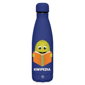 kiwipedia - Bouteille isotherme SOFT TOUCH 500 ml - bleu foncé  - Devant