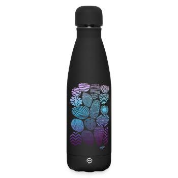 Steine - Matte Thermosflasche 500 ml - Schwarz - Vorne