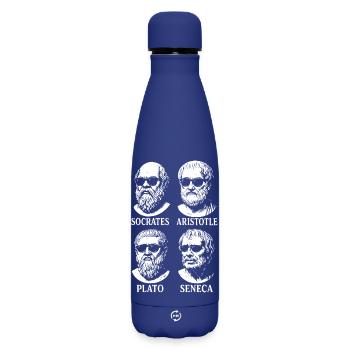 Sunglassed Greek Philosophers Quartet - Matte Insulated Water Bottle 500 ml - dark blue  - Front