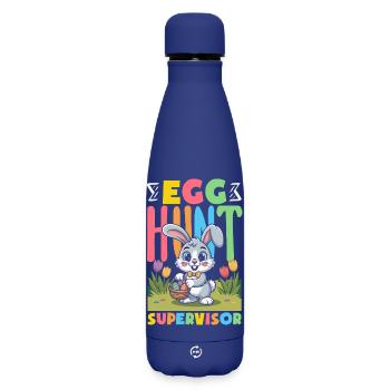 Frohe Ostern Süßer Osterhase Eiersuche Ostereier - Matte Thermosflasche 500 ml - Dunkelblau  - Vorne