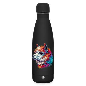 Alpaca - Matte Insulated Water Bottle 500 ml - black - Front