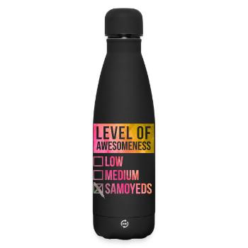 Samoyed - Matte Insulated Water Bottle 500 ml - black - Front