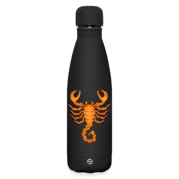 Sternzeichen Skorpion - Matte Thermosflasche 500 ml - Schwarz - Vorne
