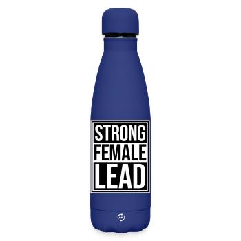 Strong Female Lead Feminismus Empowerment Frauen - Matte Thermosflasche 500 ml - Dunkelblau  - Vorne