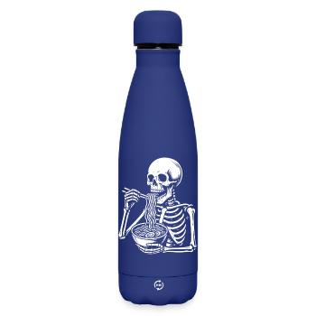 Nouilles Squelettes Aspirant - Bouteille isotherme SOFT TOUCH 500 ml - bleu foncé  - Devant