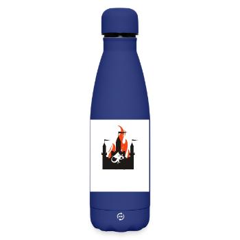 Brennende Drachenburg - Matte Thermosflasche 500 ml - Dunkelblau  - Vorne