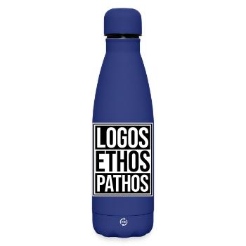 Logos Ethos Pathos Rhétorique Étudiant en Philosophie - Bouteille isotherme SOFT TOUCH 500 ml - bleu foncé  - Devant