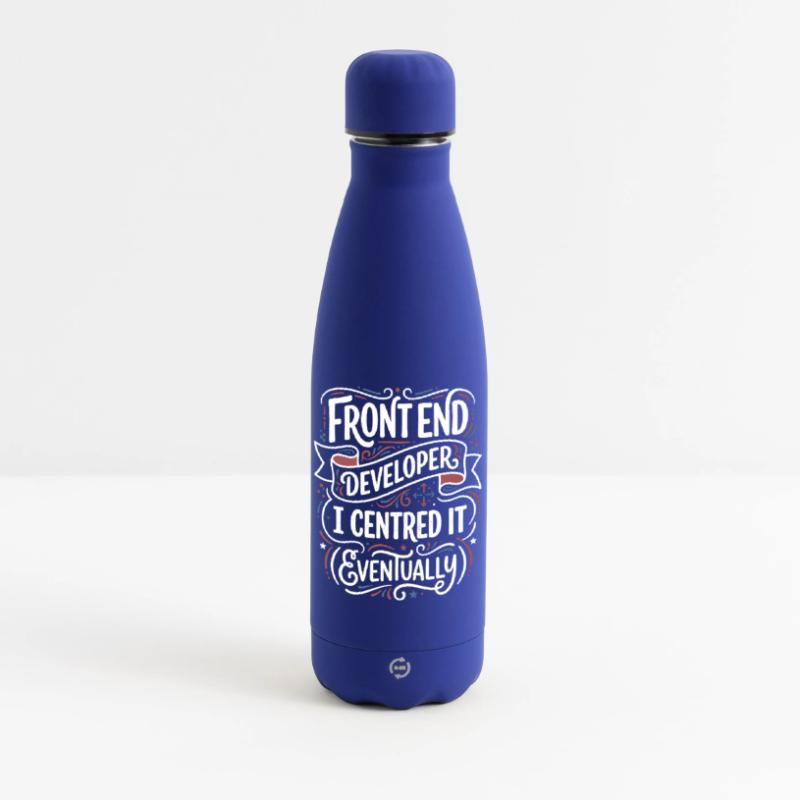 Frontend developer centered Matte Insulated Water Bottle 500 ml