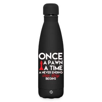 Jeu d’échecs - Bouteille isotherme SOFT TOUCH 500 ml - noir - Devant