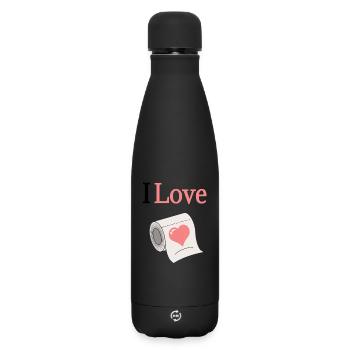 J’aime le papier toilette - Bouteille isotherme SOFT TOUCH 500 ml - noir - Devant
