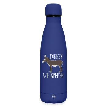 Donkey - Chuchoteur d’âne - Bouteille isotherme SOFT TOUCH 500 ml - bleu foncé  - Devant