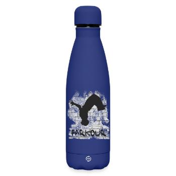 parkour - Matte Insulated Water Bottle 500 ml - dark blue  - Front